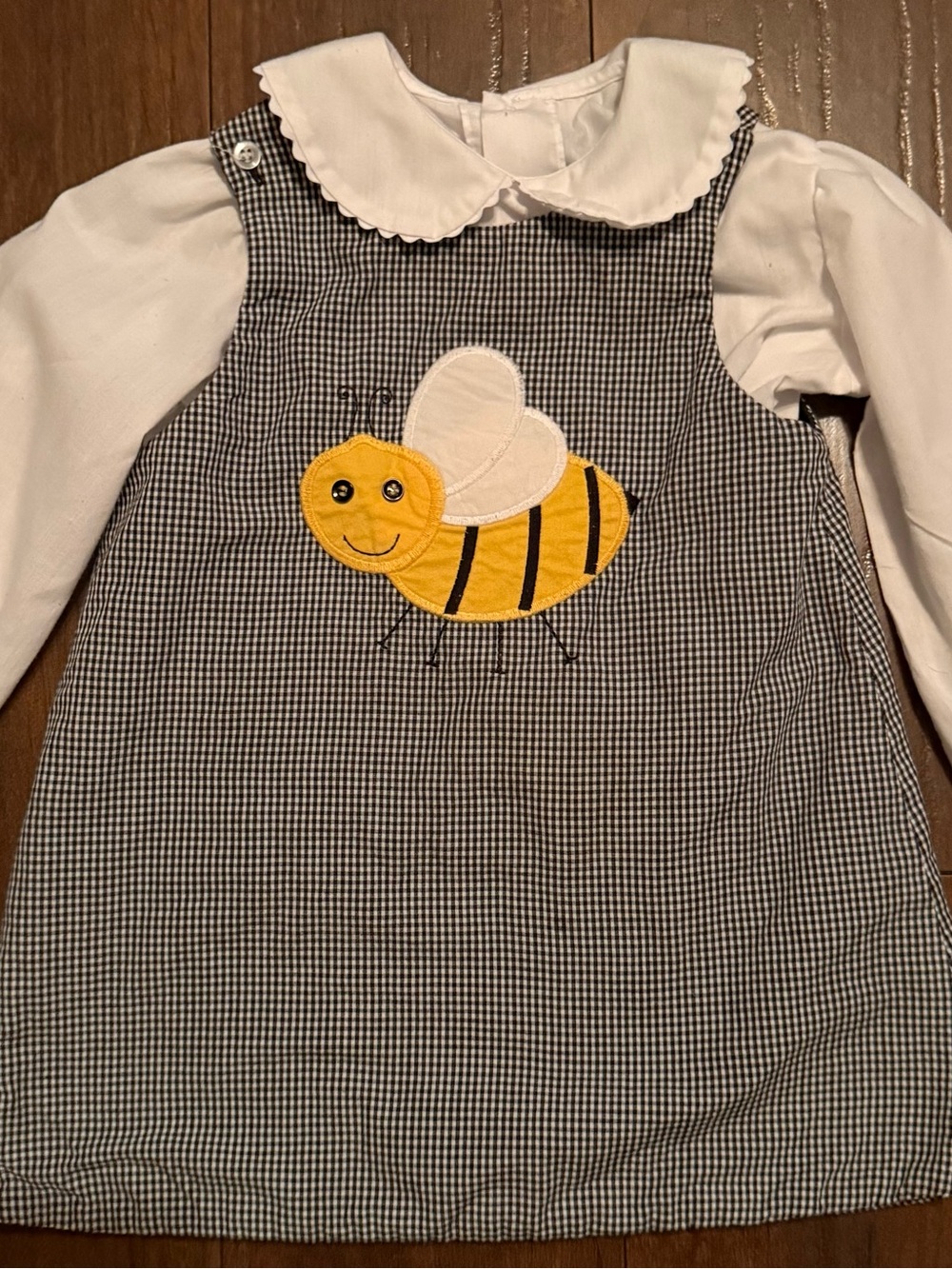 NWOT The Bailey Boys Reversible Dress - Gingham Bee/Dalmatian
